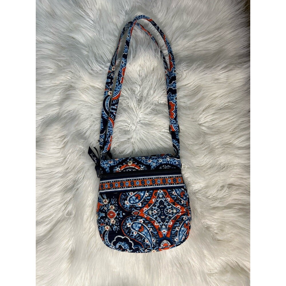 Vera Bradley Zip Crossbody Purse with Multiple Compartments Adjustable Strap
